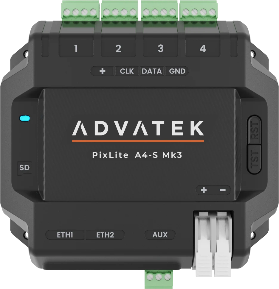 Advatek PixLite Mk3 controller — satu titik kontrol untuk seluruh rig dynamic lighting